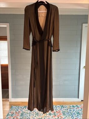 Jean Yu Chiffon Black Robe